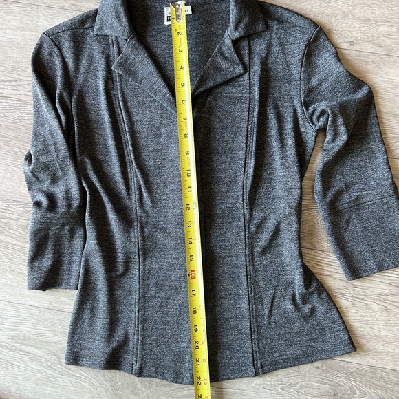 80s Max Studio Gray knit jersey Pantsuit Slinky Relaxed Silhouette - Picture 16 of 17